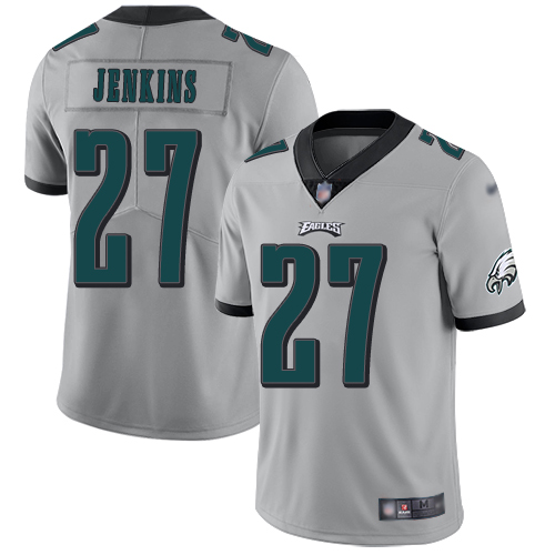Men Philadelphia Eagles #27 Malcolm Jenkins Limited Silver Inverted Legend NFL Jersey Football->philadelphia eagles->NFL Jersey